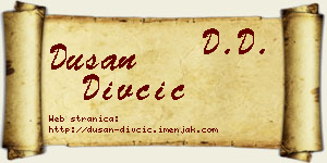 Dušan Divčić vizit kartica